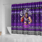 Freo Football Xmas Shower Curtain Australia AFL Mascot