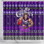 Freo Football Xmas Shower Curtain Australia AFL Mascot