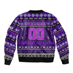 Personalized Freo Rugby Xmas Sleeve Zip Bomber Jacket Australia AFL Mascot