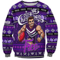 Personalized Freo Rugby Xmas Sweatshirt Australia AFL Mascot