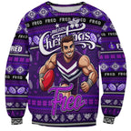 Personalized Freo Rugby Xmas Sweatshirt Australia AFL Mascot