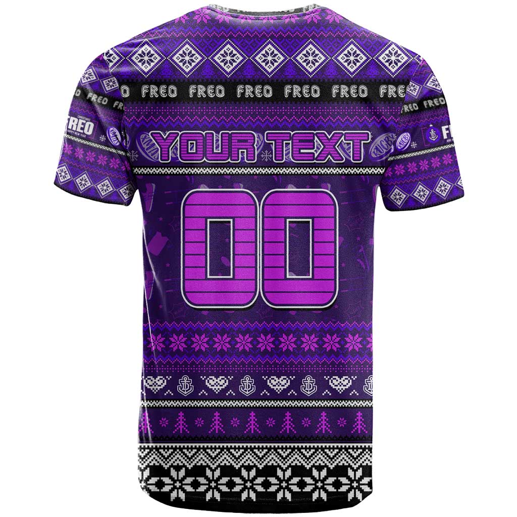 Personalized Freo Rugby Xmas T Shirt Australia AFL Mascot