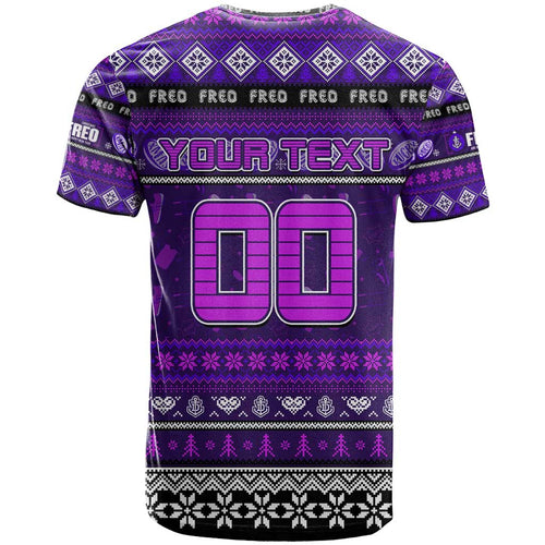 Personalized Freo Rugby Xmas T Shirt Australia AFL Mascot