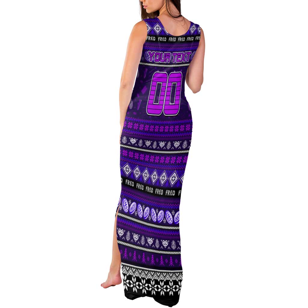 Personalized Freo Rugby Xmas Tank Maxi Dress Australia AFL Mascot