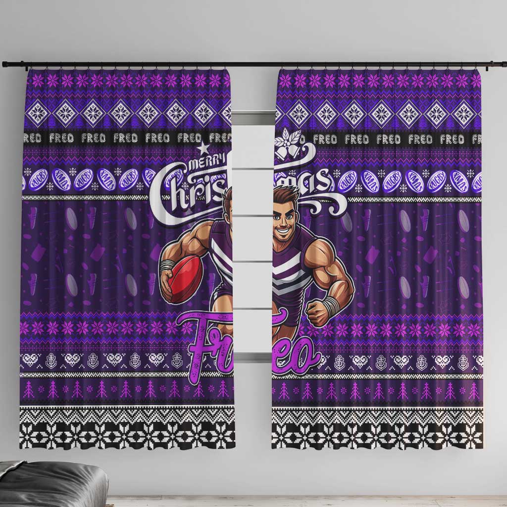 Freo Football Xmas Window Curtain Australia AFL Mascot