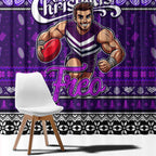 Freo Football Xmas Window Curtain Australia AFL Mascot