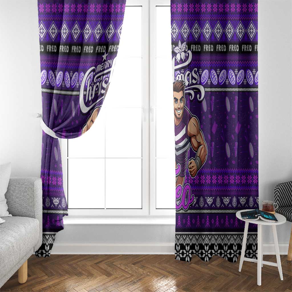 Freo Football Xmas Window Curtain Australia AFL Mascot