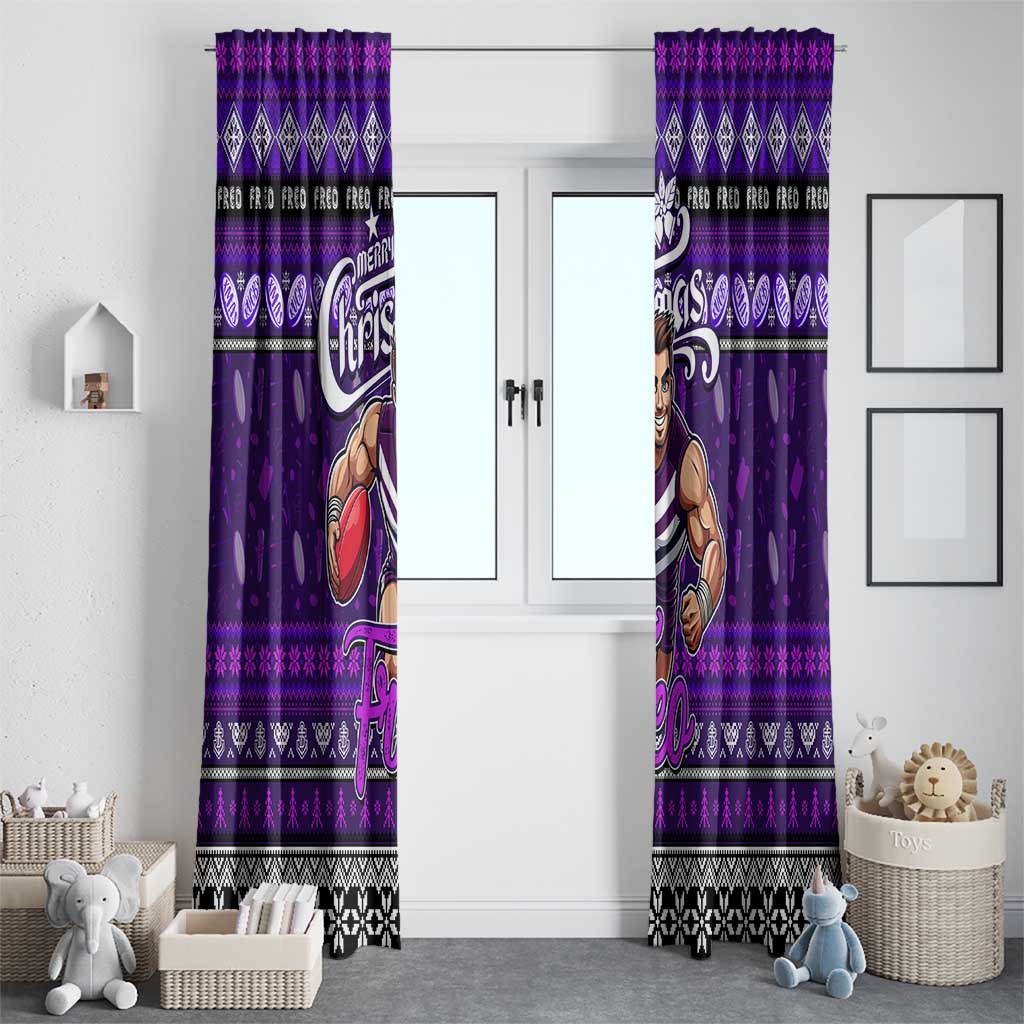 Freo Football Xmas Window Curtain Australia AFL Mascot
