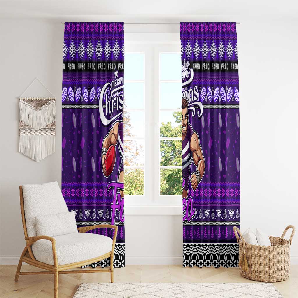 Freo Football Xmas Window Curtain Australia AFL Mascot