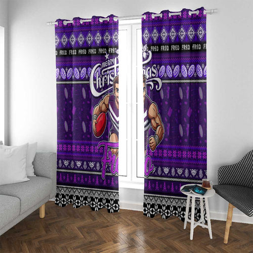 Freo Football Xmas Window Curtain Australia AFL Mascot