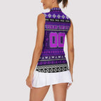 Personalized Freo Rugby Xmas Women Sleeveless Polo Shirt Australia AFL Mascot
