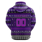 Personalized Freo Rugby Xmas Zip Hoodie Australia AFL Mascot