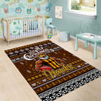 Hawks Football Xmas Area Rug Australia AFL Mascot