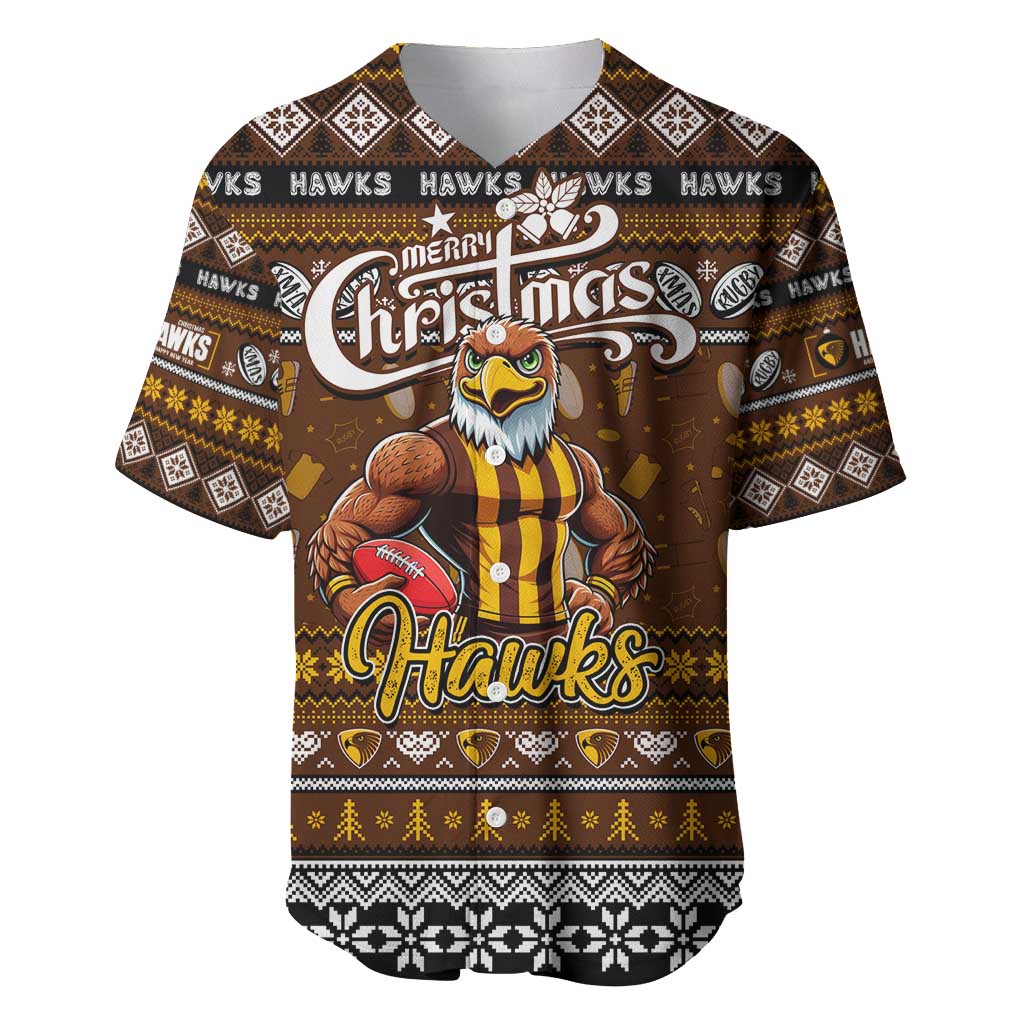 Personalized Hawks Rugby Xmas Baseball Jersey Australia AFL Mascot