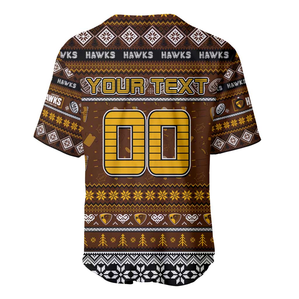 Personalized Hawks Rugby Xmas Baseball Jersey Australia AFL Mascot