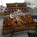 Hawks Football Xmas Bedding Set Australia AFL Mascot