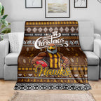 Hawks Football Xmas Blanket Australia AFL Mascot