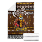 Hawks Football Xmas Blanket Australia AFL Mascot