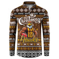 Personalized Hawks Rugby Xmas Button Sweatshirt Australia AFL Mascot