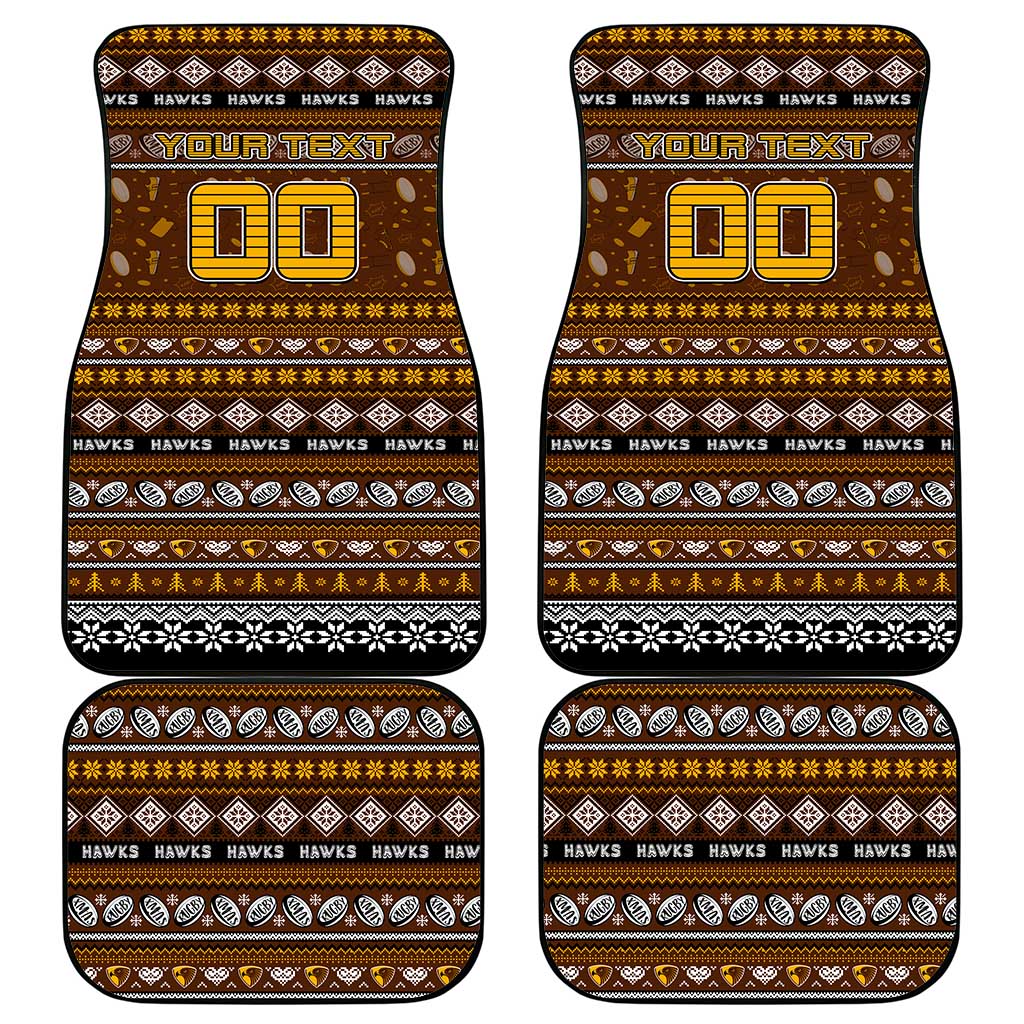 Hawks Football Xmas Car Mats Australia AFL Mascot