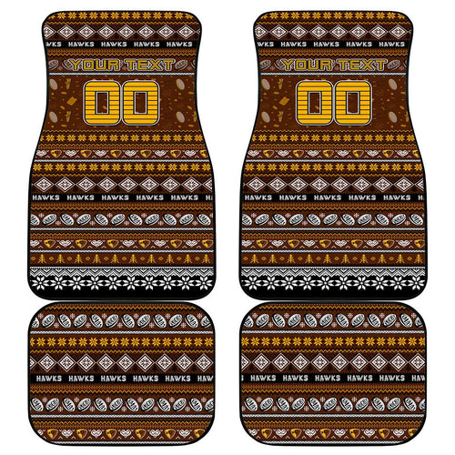 Hawks Football Xmas Car Mats Australia AFL Mascot