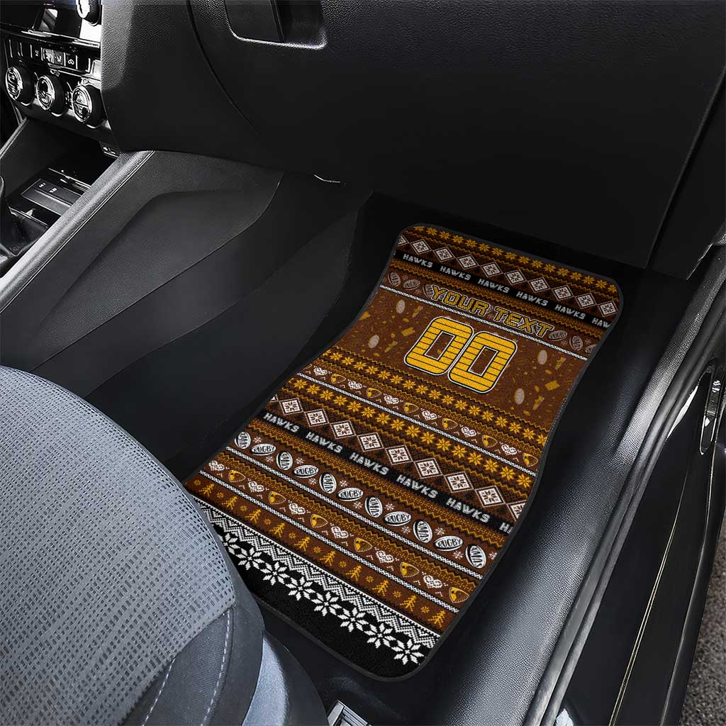 Hawks Football Xmas Car Mats Australia AFL Mascot