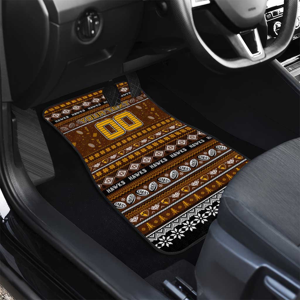 Hawks Football Xmas Car Mats Australia AFL Mascot