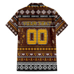 Personalized Hawks Rugby Xmas Family Matching Summer Maxi Dress and Hawaiian Shirt Australia AFL Mascot