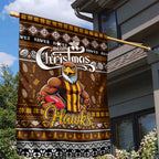 Hawks Football Xmas Garden Flag Australia AFL Mascot