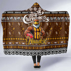 Hawks Football Xmas Hooded Blanket Australia AFL Mascot