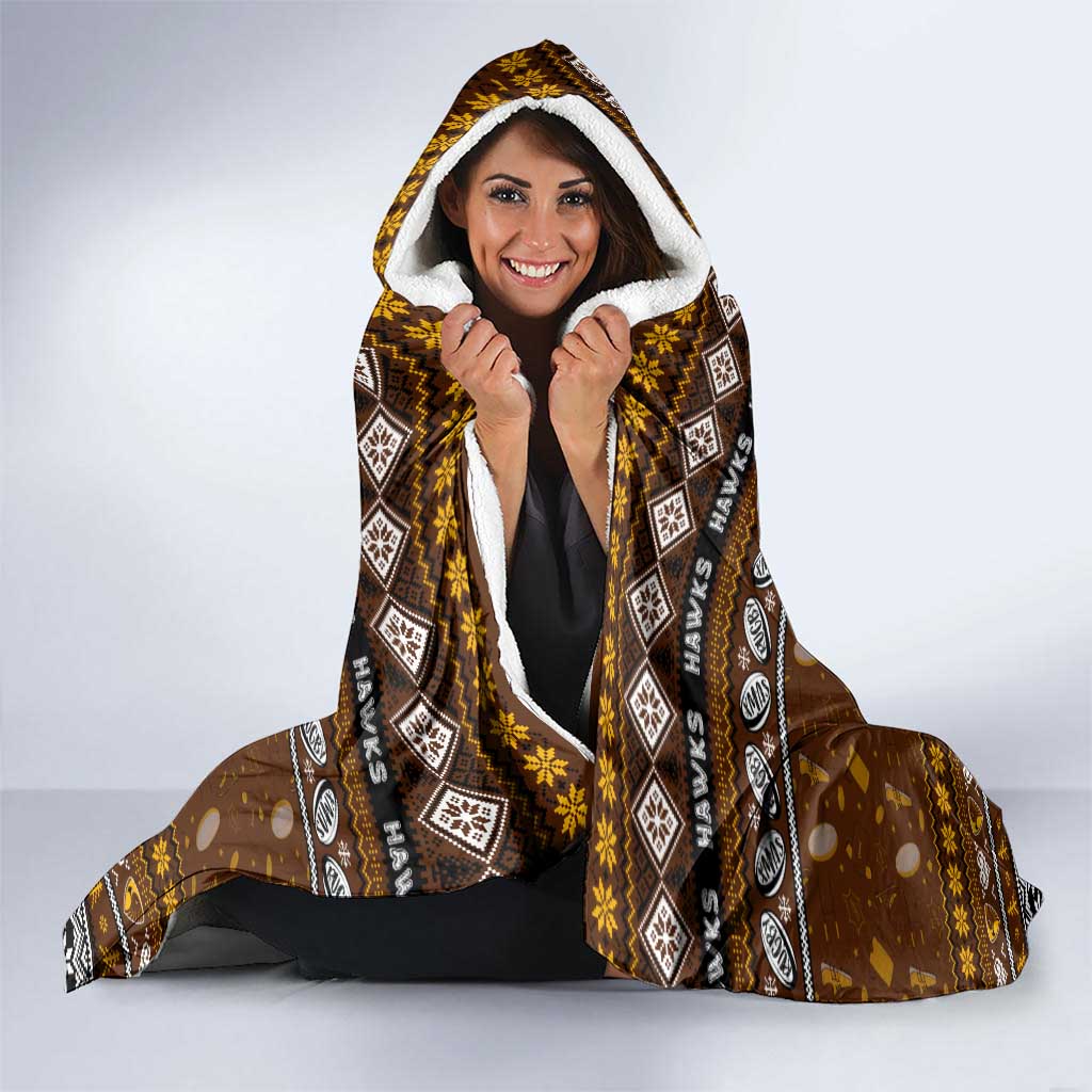 Hawks Football Xmas Hooded Blanket Australia AFL Mascot