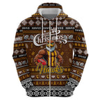 Personalized Hawks Rugby Xmas Hoodie Australia AFL Mascot
