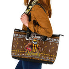 Hawks Football Xmas Leather Tote Bag Australia AFL Mascot