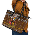 Hawks Football Xmas Leather Tote Bag Australia AFL Mascot