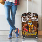 Hawks Football Xmas Luggage Cover Australia AFL Mascot