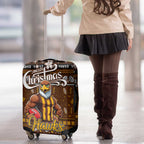 Hawks Football Xmas Luggage Cover Australia AFL Mascot