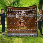 Hawks Football Xmas Quilt Australia AFL Mascot