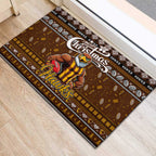 Hawks Football Xmas Rubber Doormat Australia AFL Mascot
