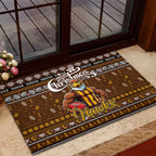 Hawks Football Xmas Rubber Doormat Australia AFL Mascot