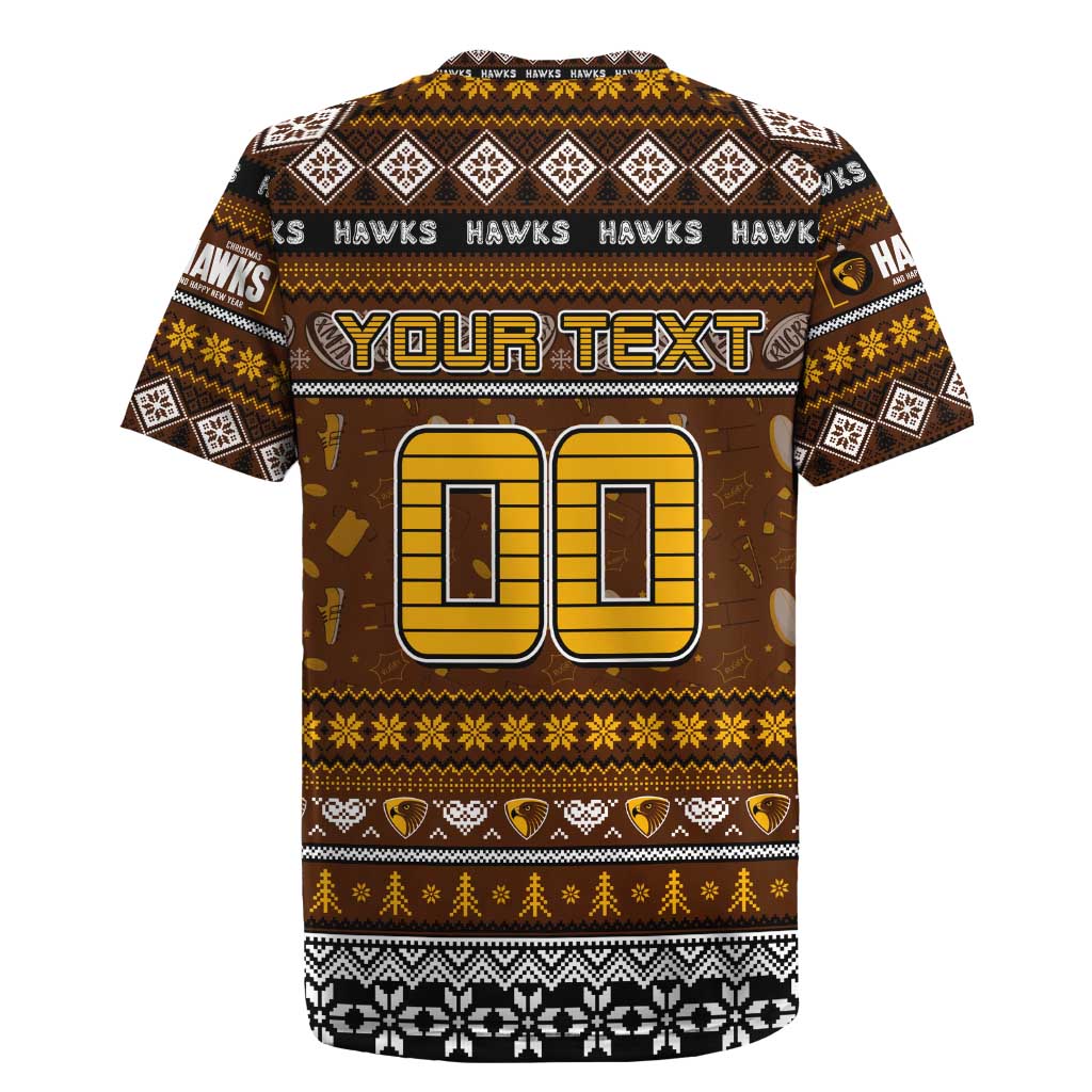 Personalized Hawks Rugby Xmas Rugby Jersey Australia AFL Mascot