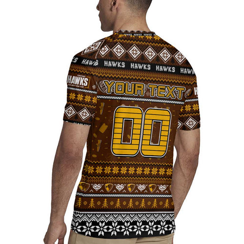 Personalized Hawks Rugby Xmas Rugby Jersey Australia AFL Mascot