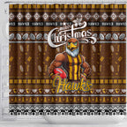 Hawks Football Xmas Shower Curtain Australia AFL Mascot