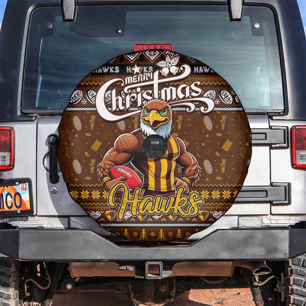 Hawks Football Xmas Spare Tire Cover Australia AFL Mascot