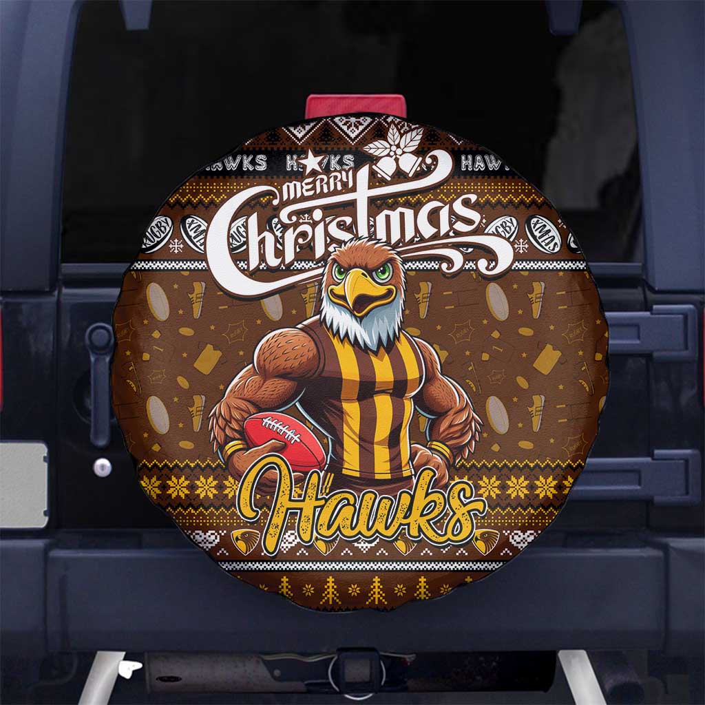 Hawks Football Xmas Spare Tire Cover Australia AFL Mascot