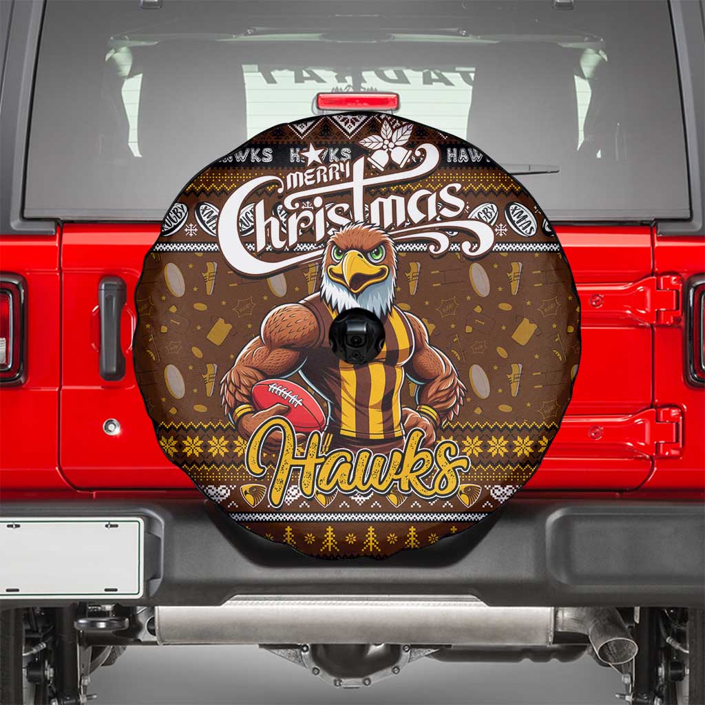 Hawks Football Xmas Spare Tire Cover Australia AFL Mascot