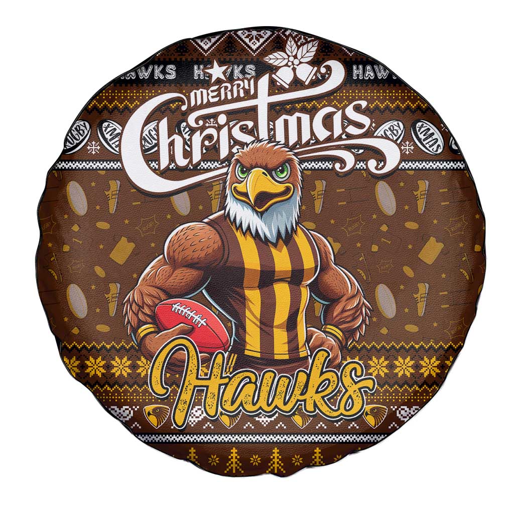Hawks Football Xmas Spare Tire Cover Australia AFL Mascot