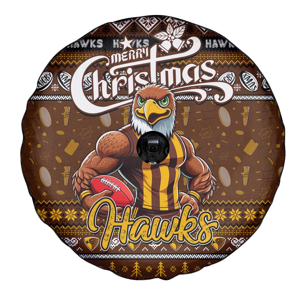Hawks Football Xmas Spare Tire Cover Australia AFL Mascot