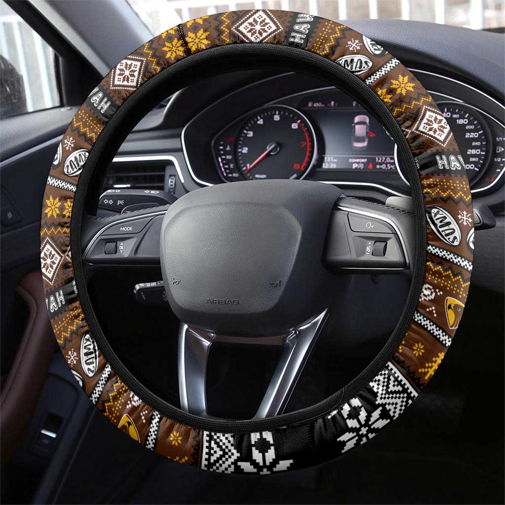 Hawks Football Xmas Steering Wheel Cover Australia AFL Mascot