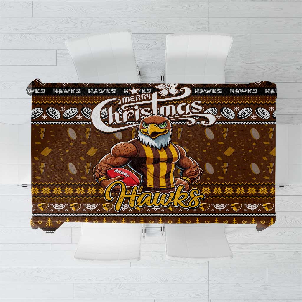 Hawks Football Xmas Tablecloth Australia AFL Mascot