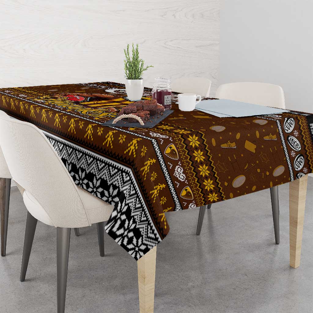 Hawks Football Xmas Tablecloth Australia AFL Mascot